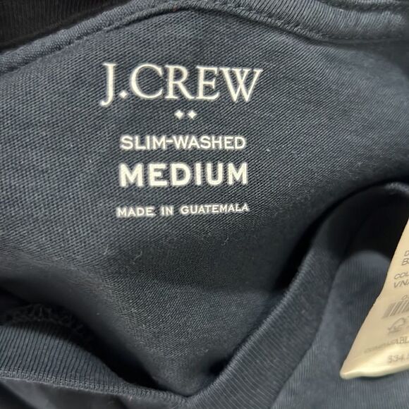J. crew Factory Slim washed jersey V-neck tee  navy blue size M NWT-flaw - Picture 3 of 8